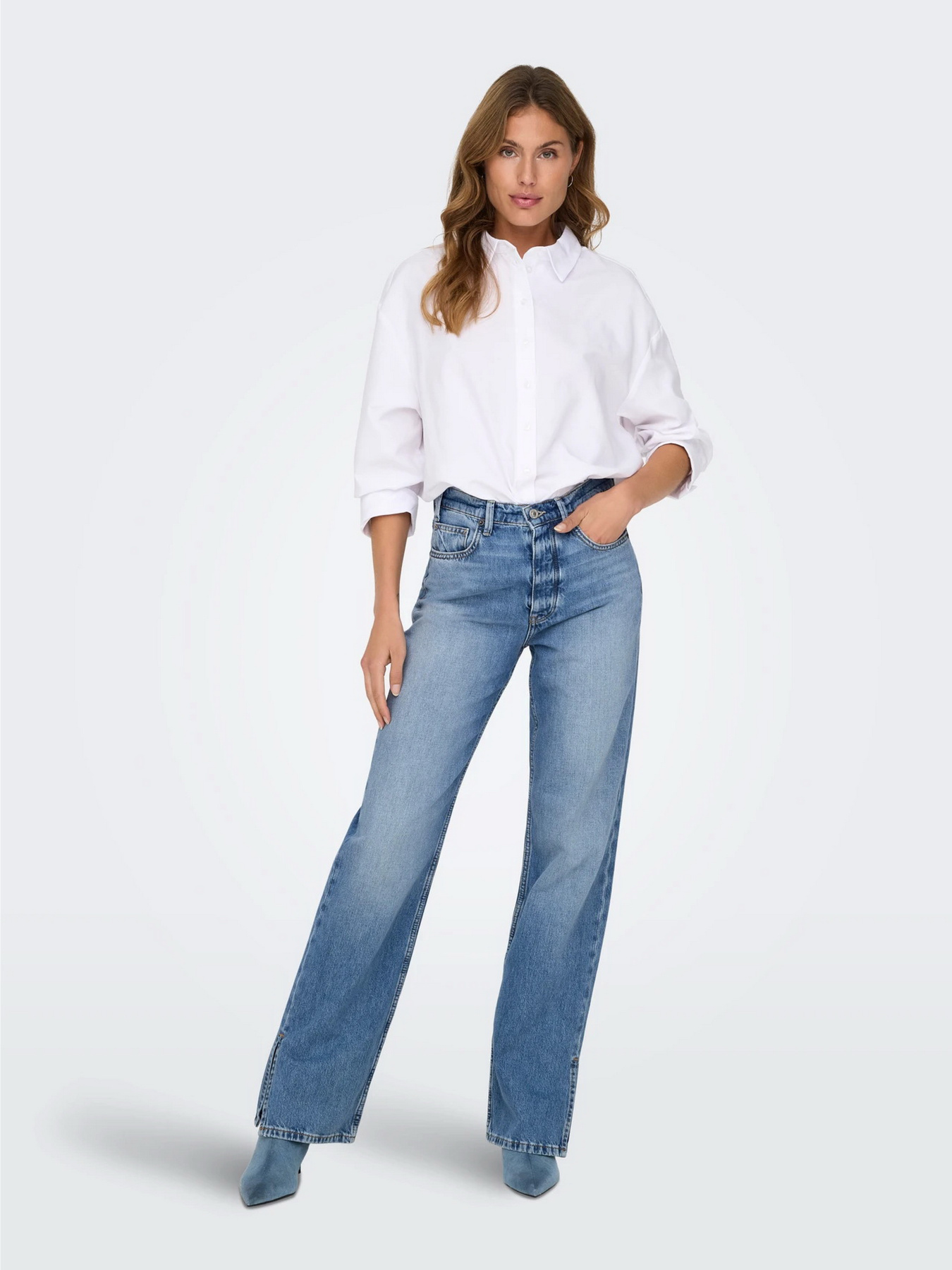 Прямые джинсы Only модель 15325816_Medium Blue Denim Фото