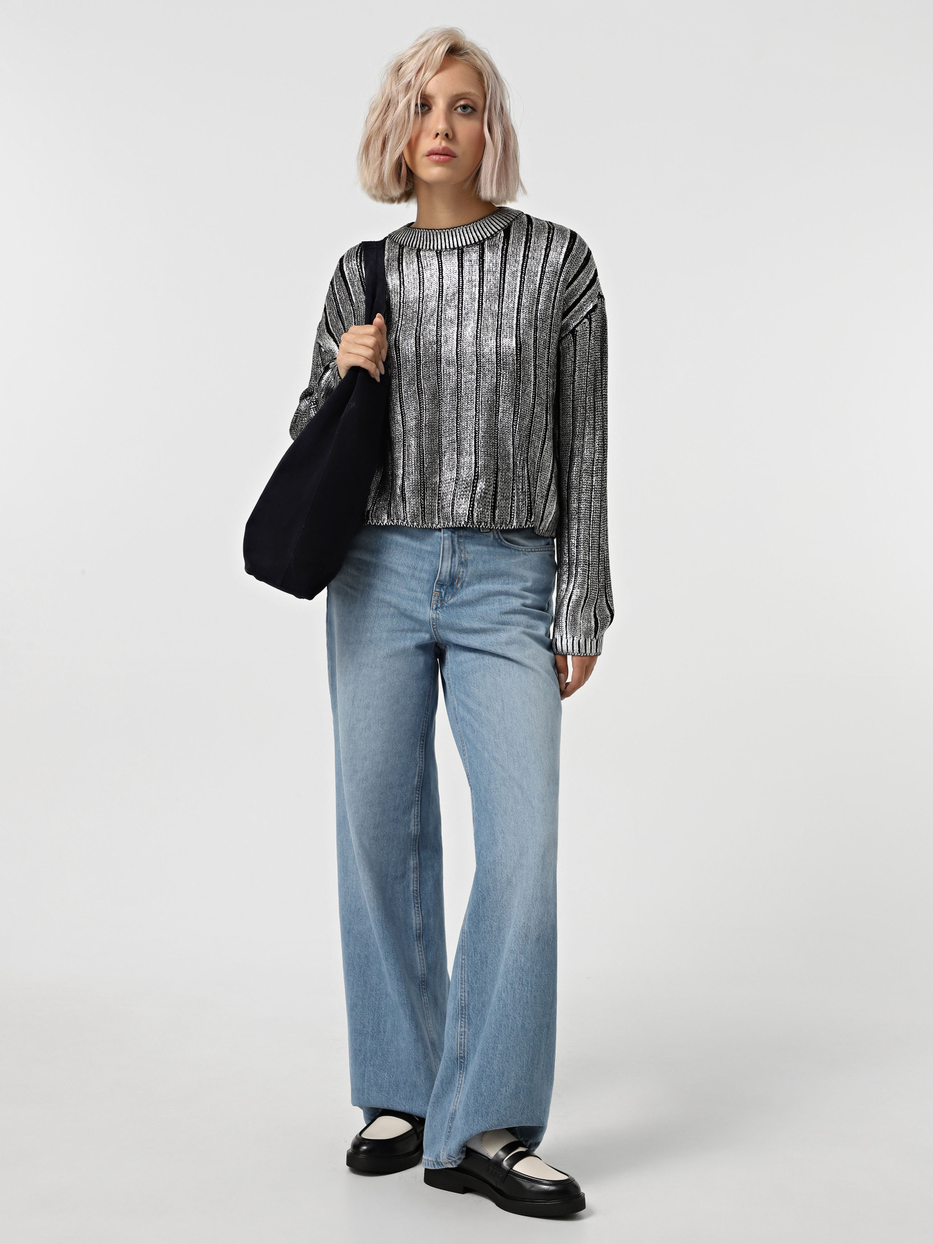 Джемпер Only модель 15331238_Black Silver Foil Фото