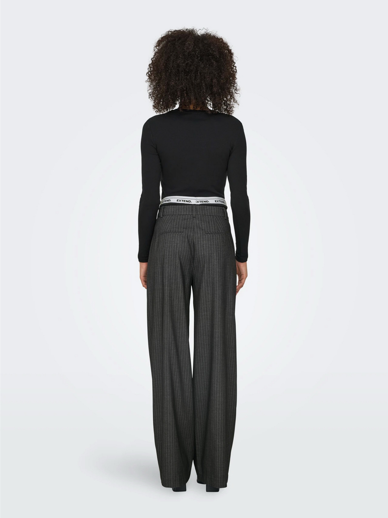 Штани палаццо Only Модель 15328178_Dark Grey Melange WHITE PI Фото