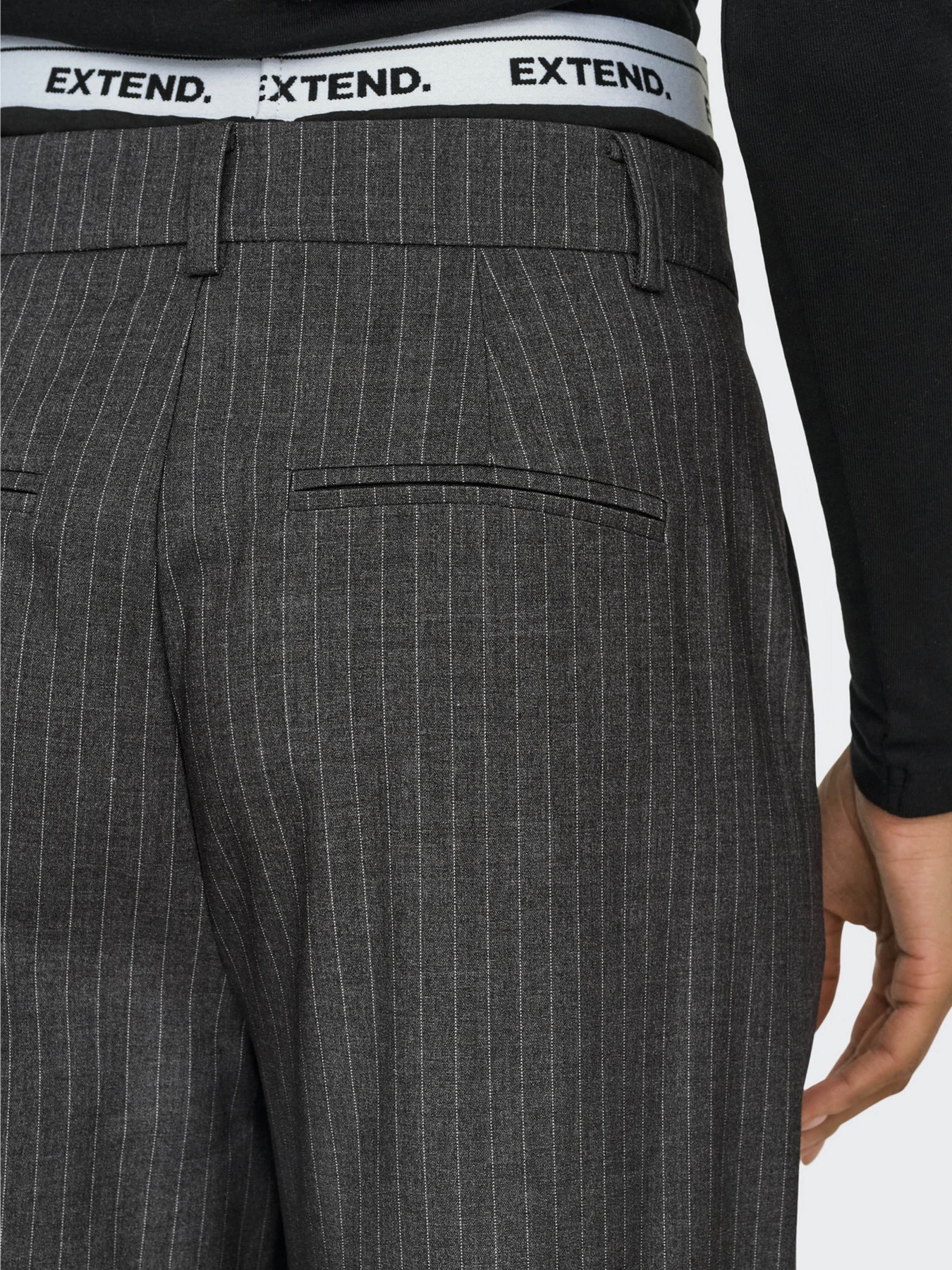 Штани палаццо Only Модель 15328178_Dark Grey Melange WHITE PI Фото