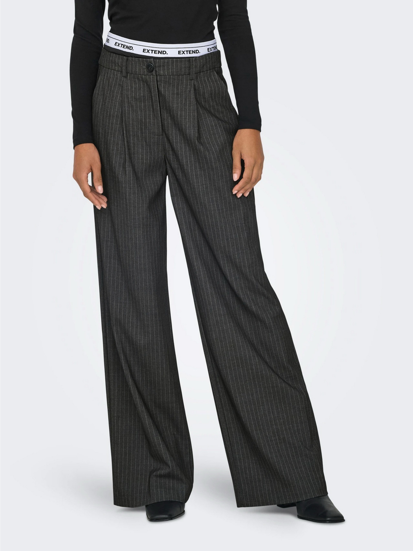 Палаццо Only модель 15328178_Dark Grey Melange WHITE PI Фото