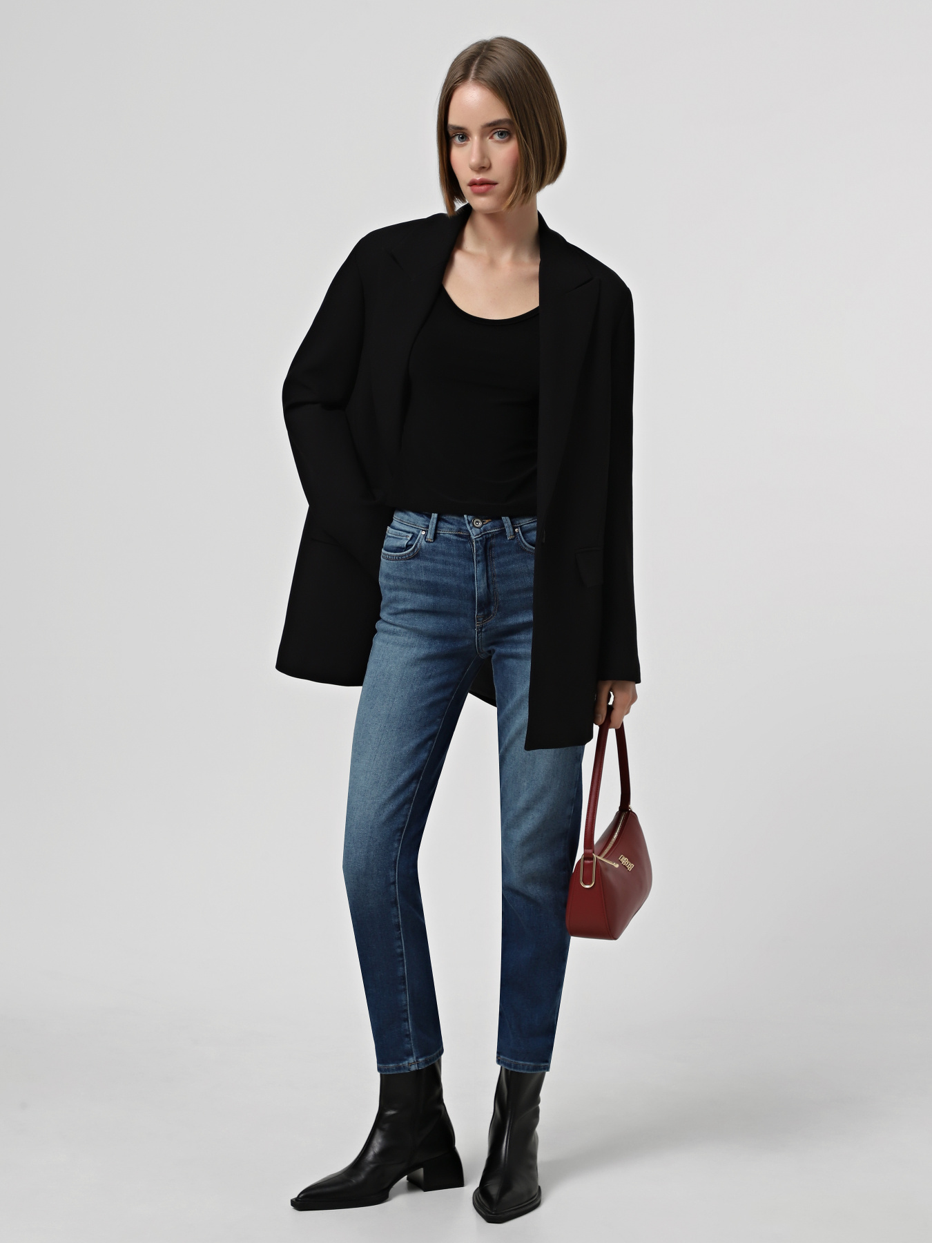 Прямые джинсы Only модель 15327303_Medium Blue Denim Фото