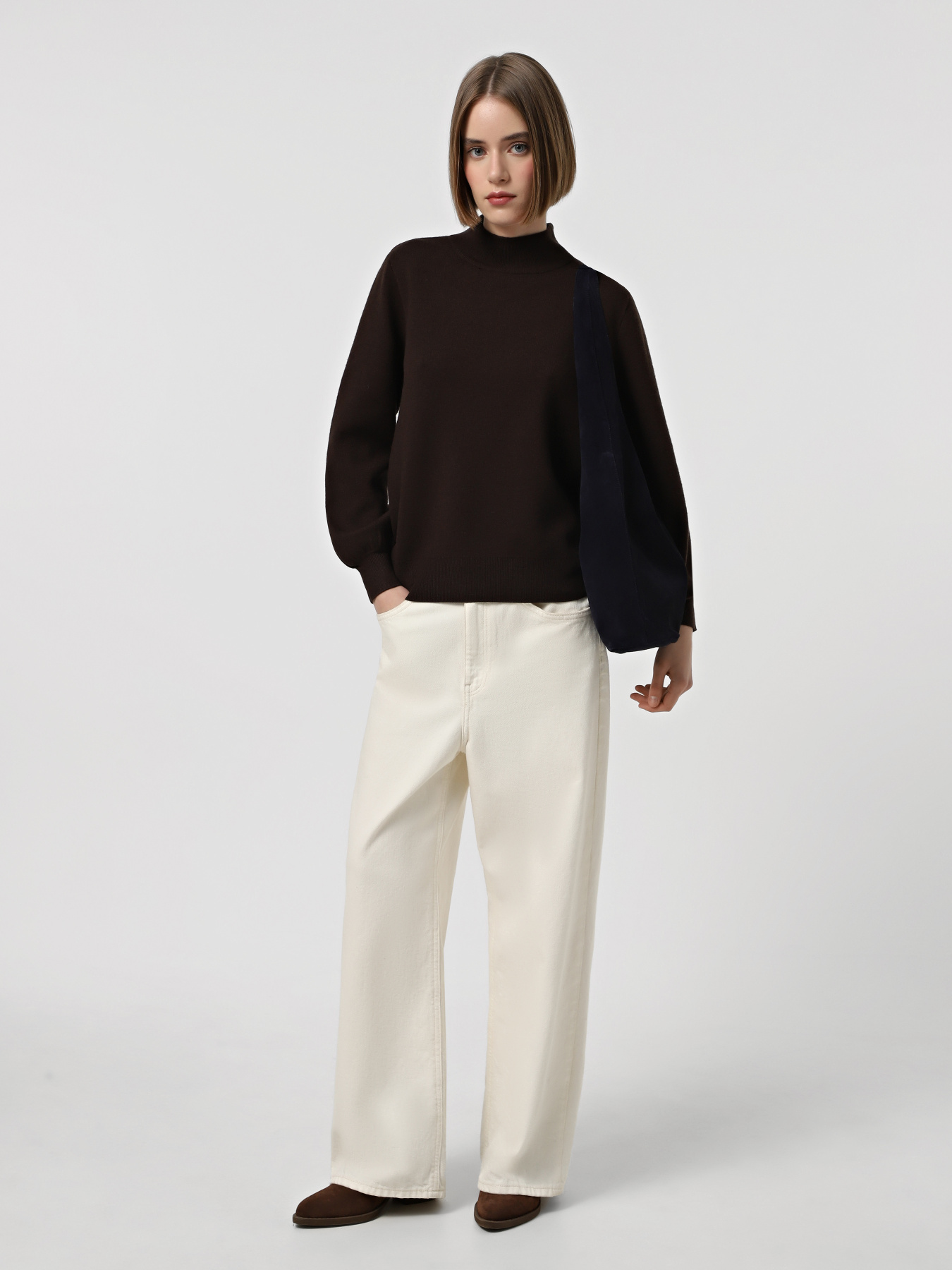 Свитер Only модель 15327635_Chocolate Torte solid Фото