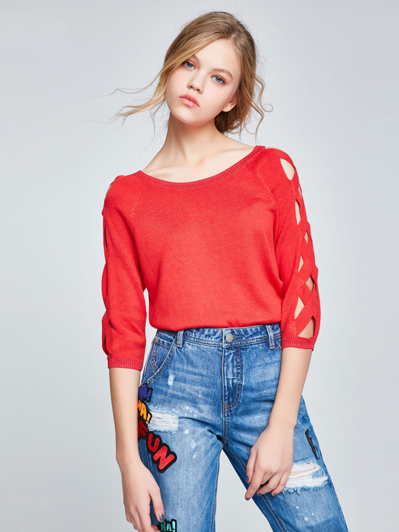 Джемпер Only модель 117124531F16_червоний Фото