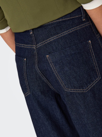 Широкие джинсы Only модель 15347095_Dark Blue Denim RINSE Фото