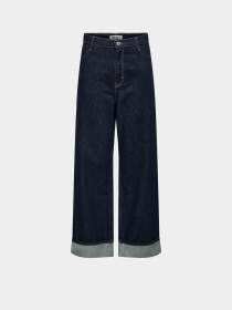 Широкие джинсы Only модель 15347095_Dark Blue Denim RINSE Фото