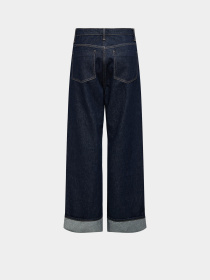 Широкие джинсы Only модель 15347095_Dark Blue Denim RINSE Фото