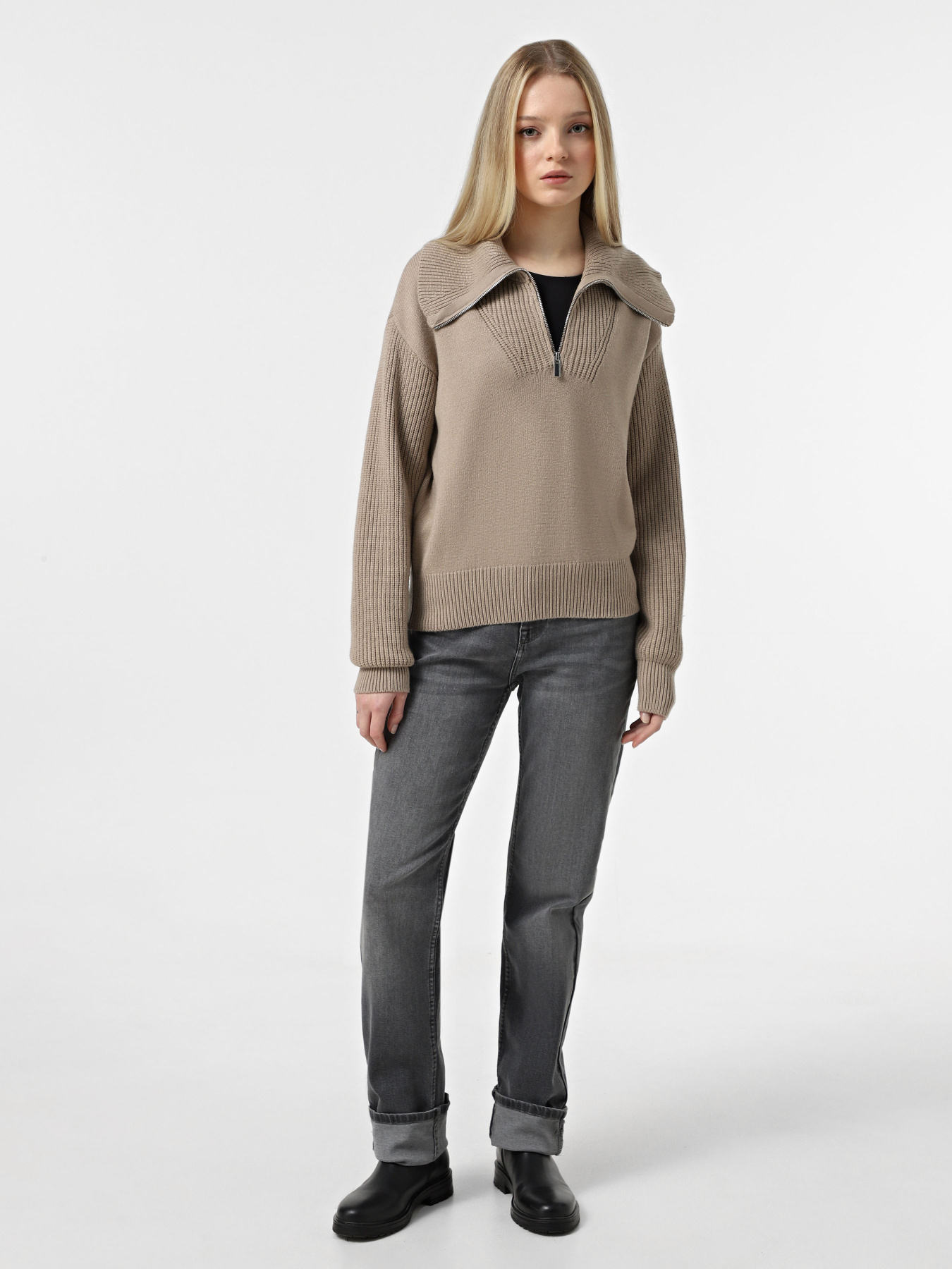 Прямые джинсы Only модель 15339697_Grey Denim Фото