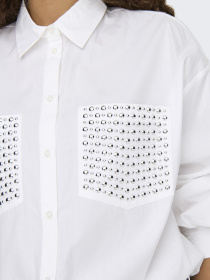 Сорочка повсякденна Only модель 15334082_Bright White Фото