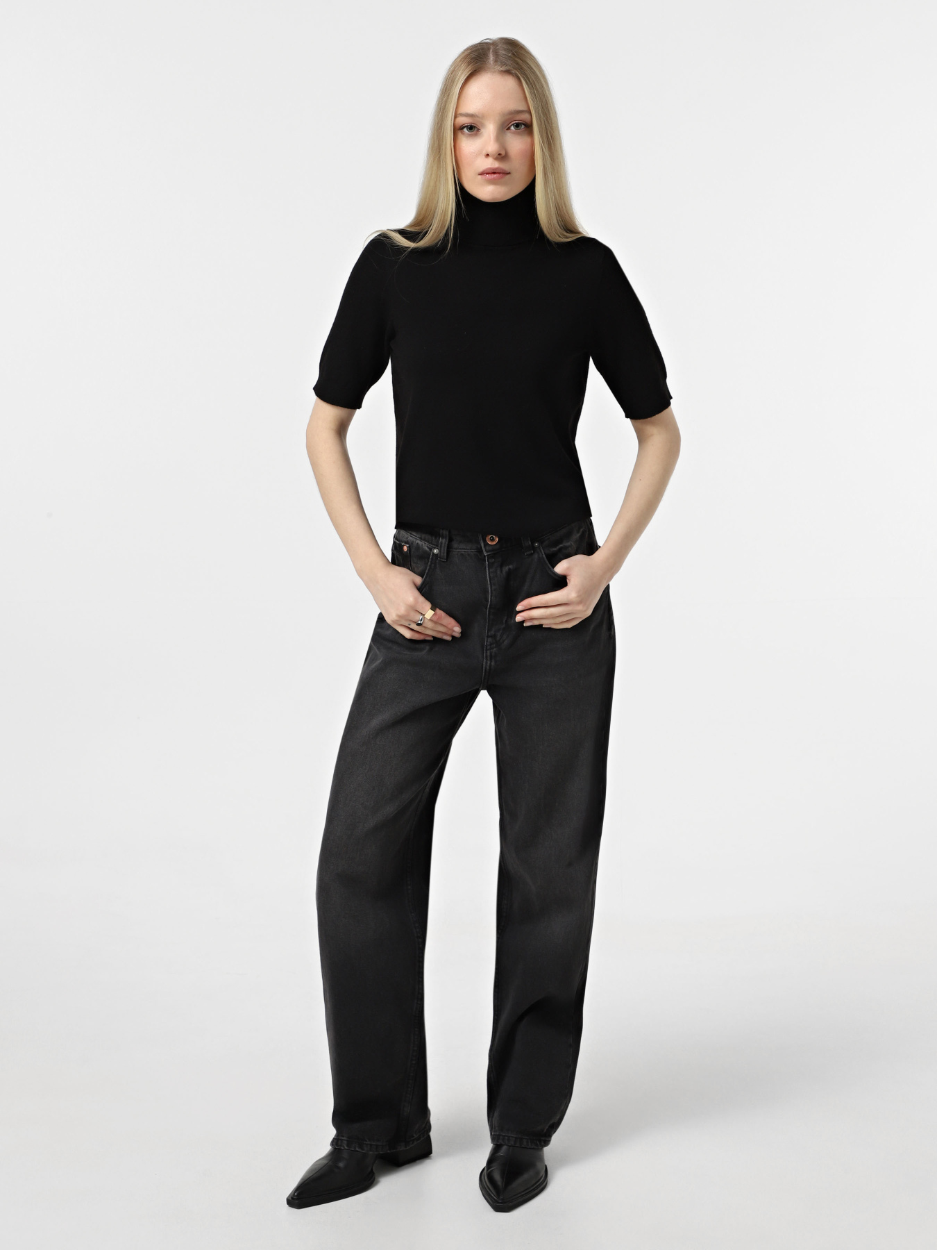 Прямі джинси Only модель 15311288_Washed Black Фото