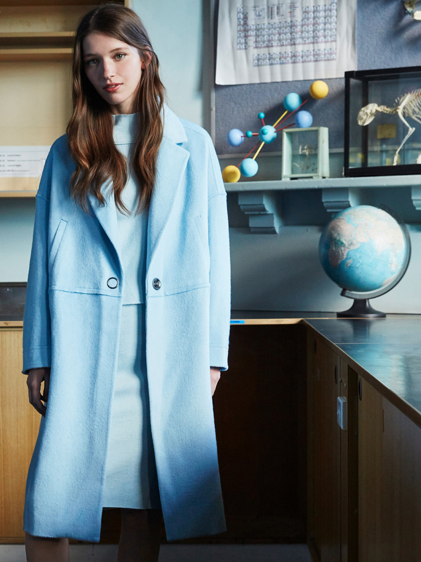 Пальто Only модель 117136503C43_блакитний Фото