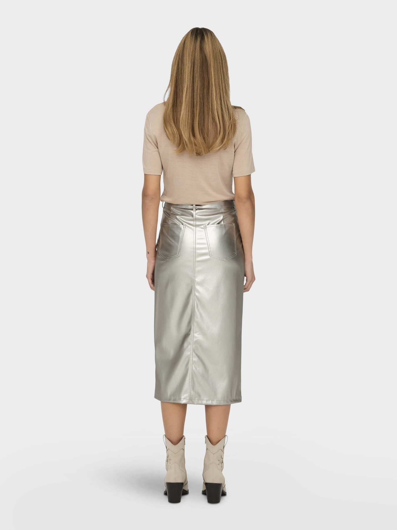 Юбка миди Only модель 15328037_Silver Фото