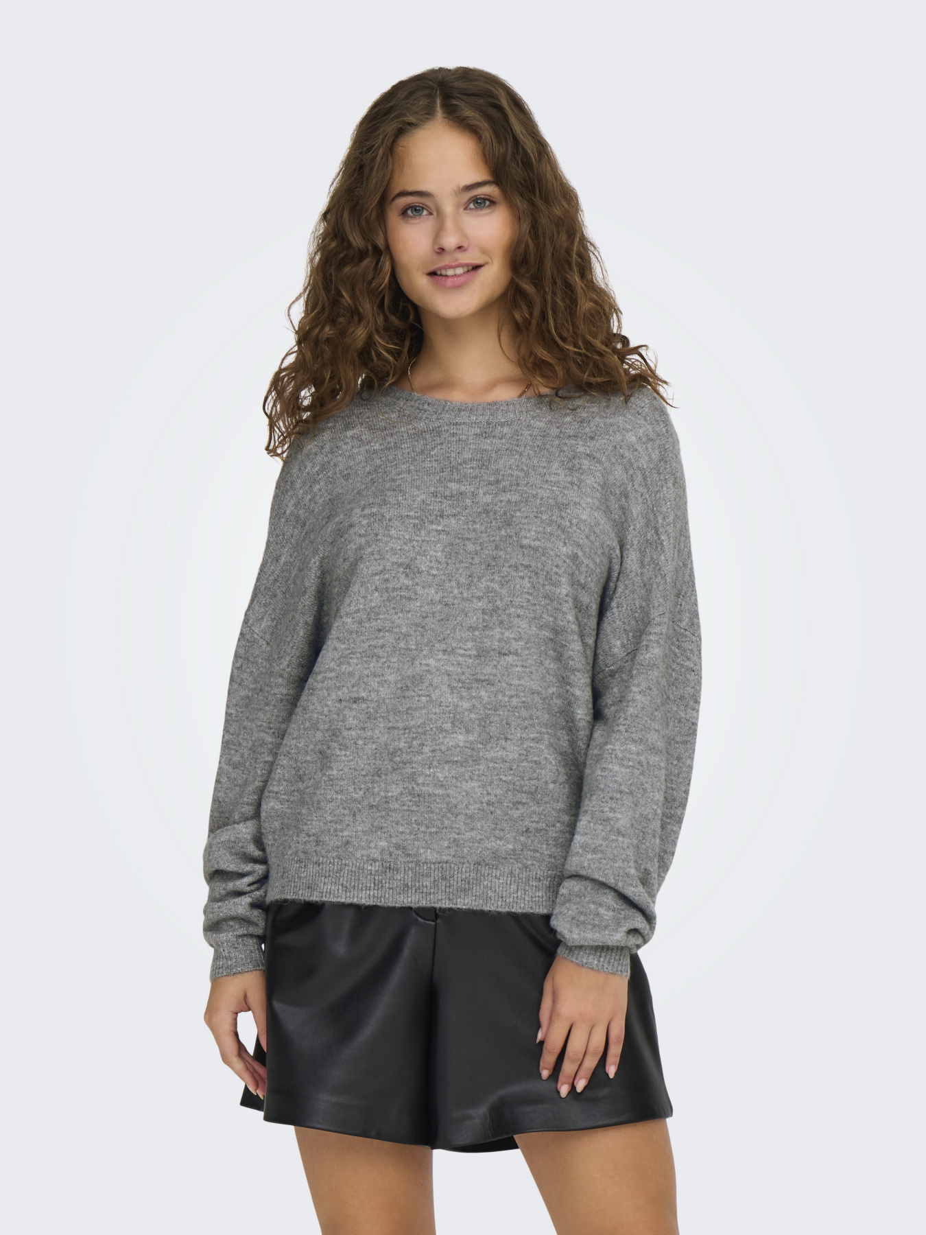 Джемпер Only модель 15329229_Light Grey Melange Black l Фото