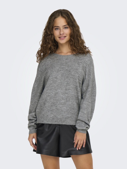 Свитры и кардиганы Only модель 15329229_Light Grey Melange Black l Фото
