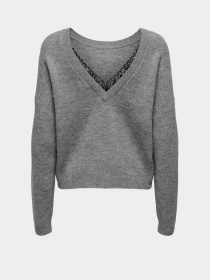 Джемпер Only модель 15329229_Light Grey Melange Black l Фото