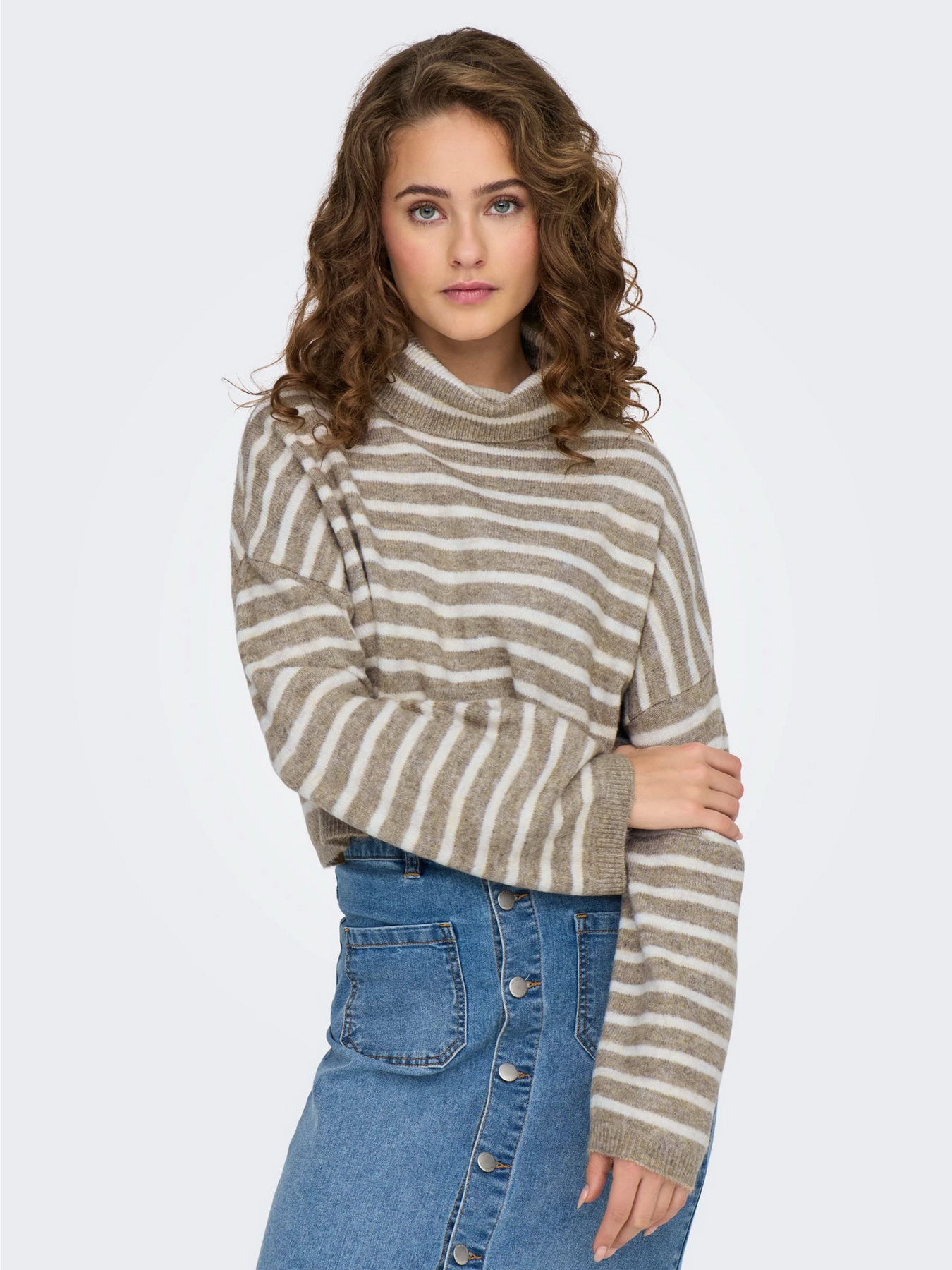 Свитер Only модель 15329228_Weathered Teak Birch Melan Фото