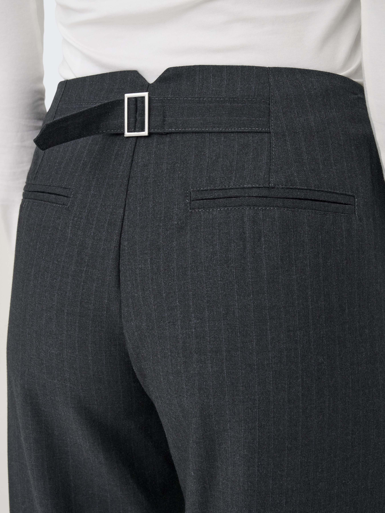 Штани класичні Only Модель 15334280_Dark Grey WHITE PINSTRIPES Фото