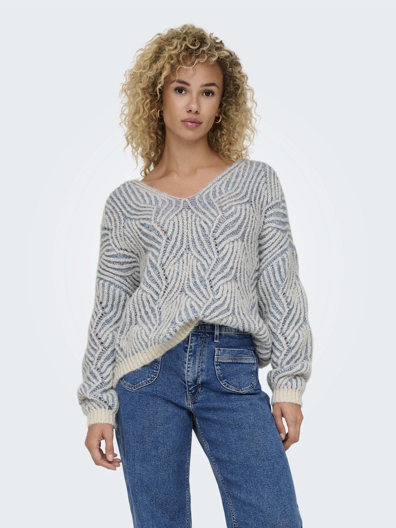 Джемпер Only модель 15334862_Cloud Dancer Green Sheen S Фото