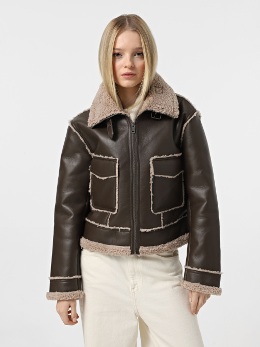 Дубленка Only модель 15325920_Walnut Simply Taupe Фото