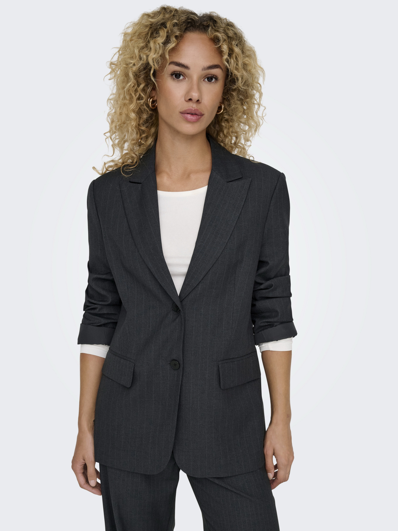 Піджак Only модель 15334284_Dark Grey WHITE PINSTRIPES Фото