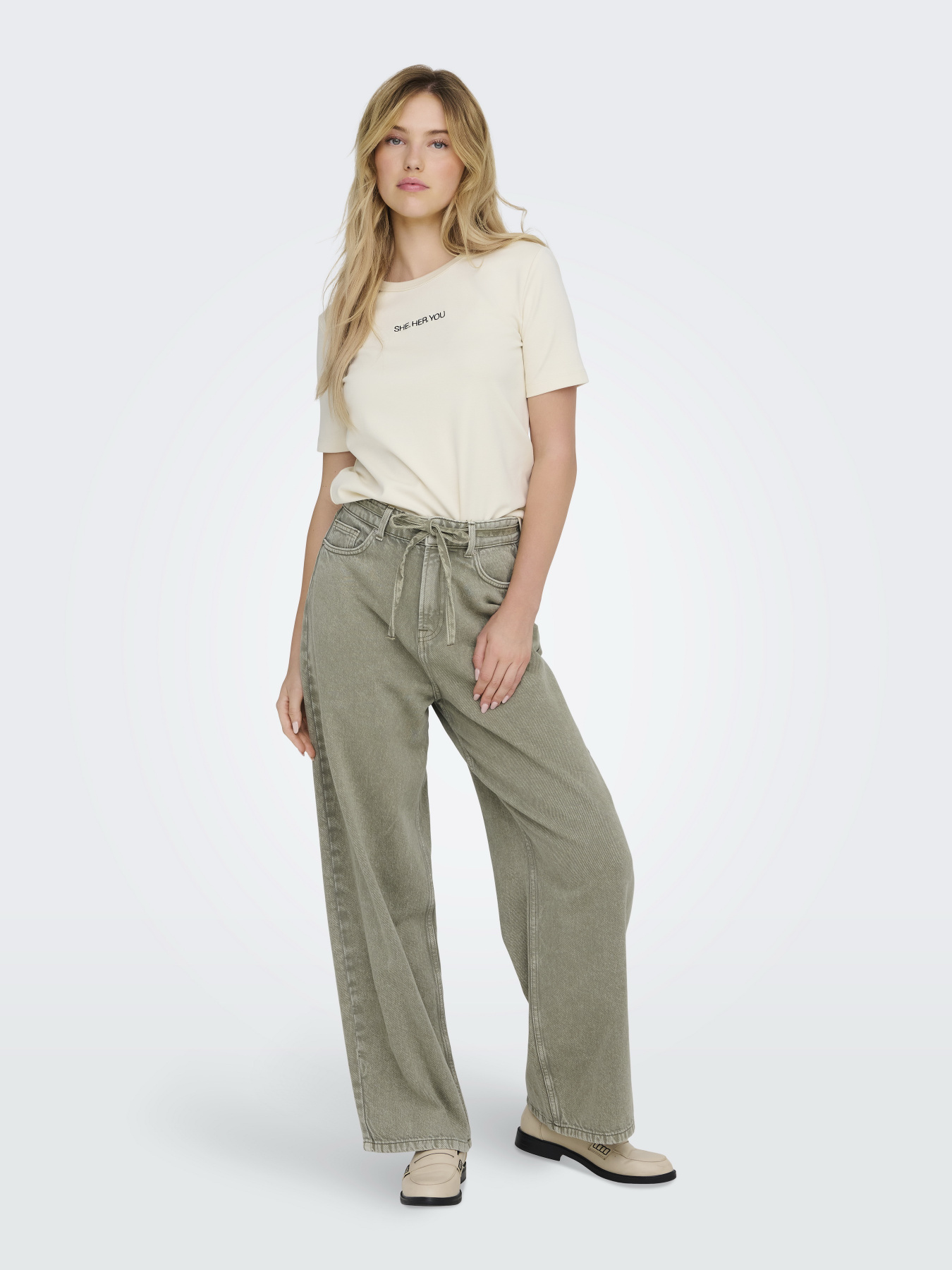 Повседневные штаны Only модель 15334347_Deep Lichen Green WASHED Повседневные штаны Only модель 15334347_Deep Lichen Green WASHED Фото