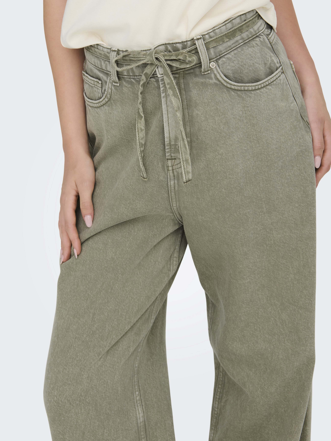 Повседневные штаны Only модель 15334347_Deep Lichen Green WASHED Повседневные штаны Only модель 15334347_Deep Lichen Green WASHED Фото