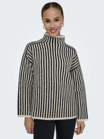 Свитер Only модель 15334883_Oatmeal Melange/Black Фото