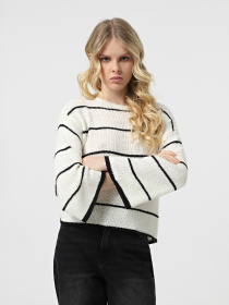 Джемпер Only модель 15321477_Cloud Dancer Black Фото