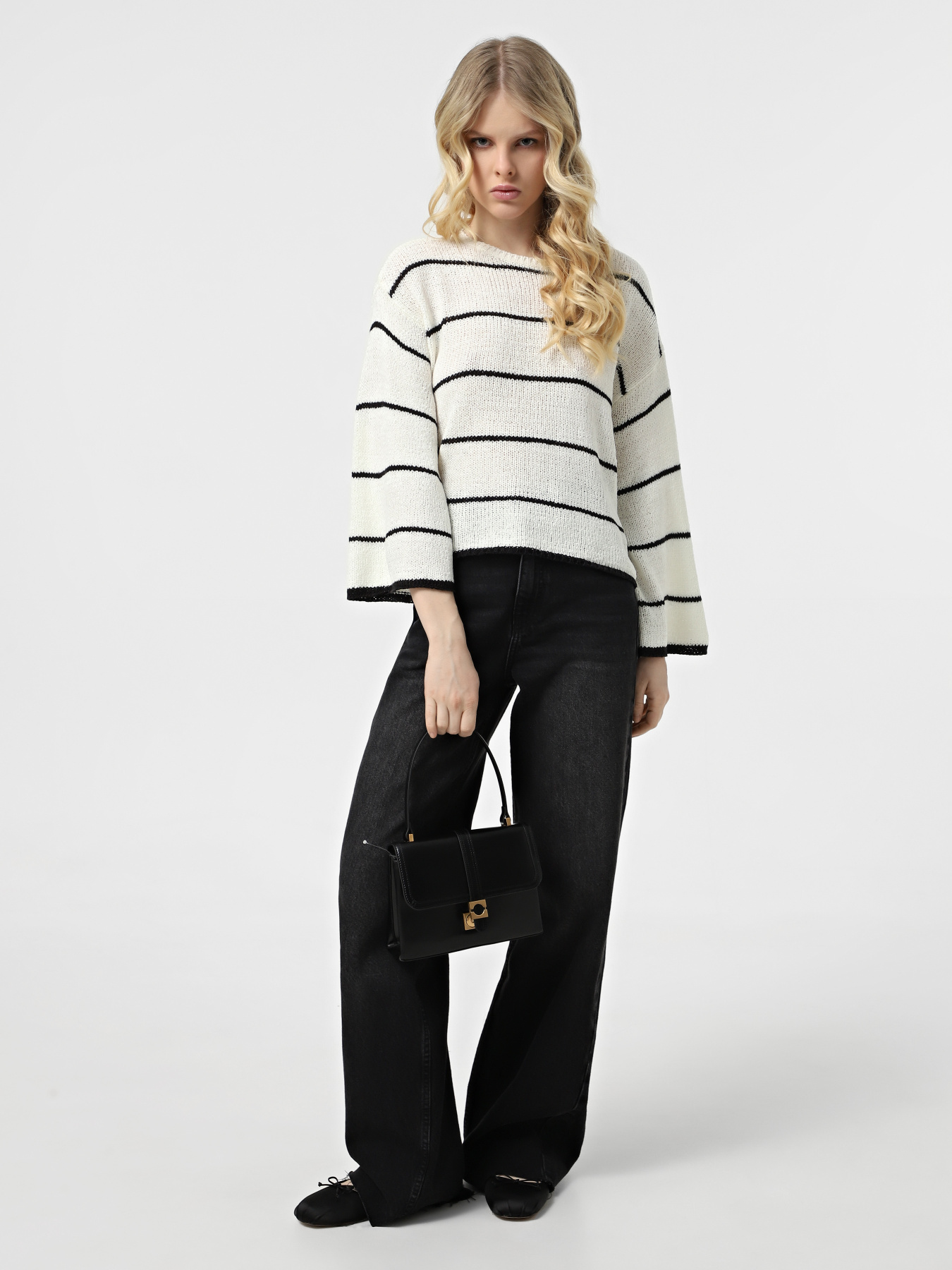 Джемпер Only модель 15321477_Cloud Dancer Black Фото