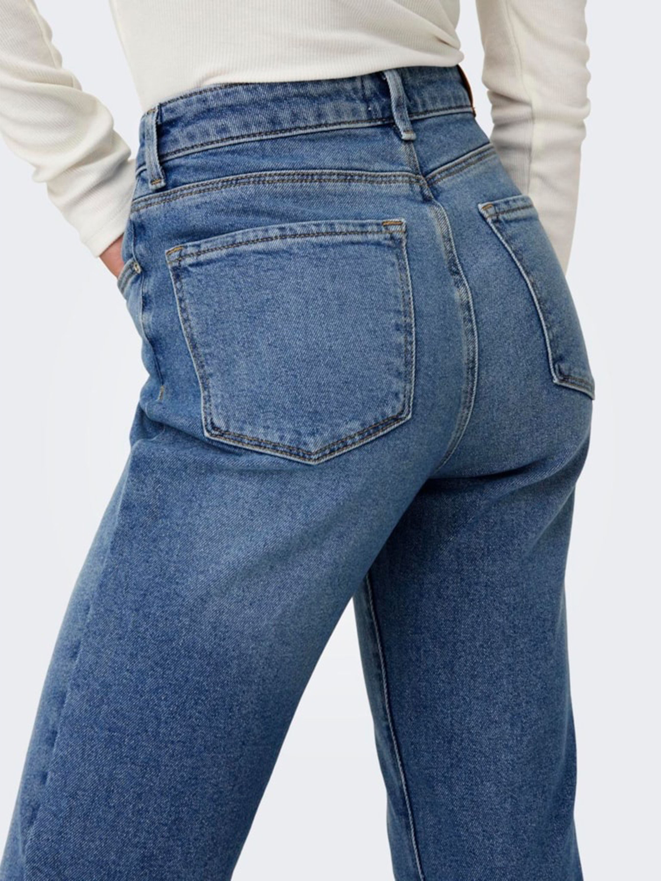 Прямые джинсы Only модель 15283925_Medium Blue Denim Фото