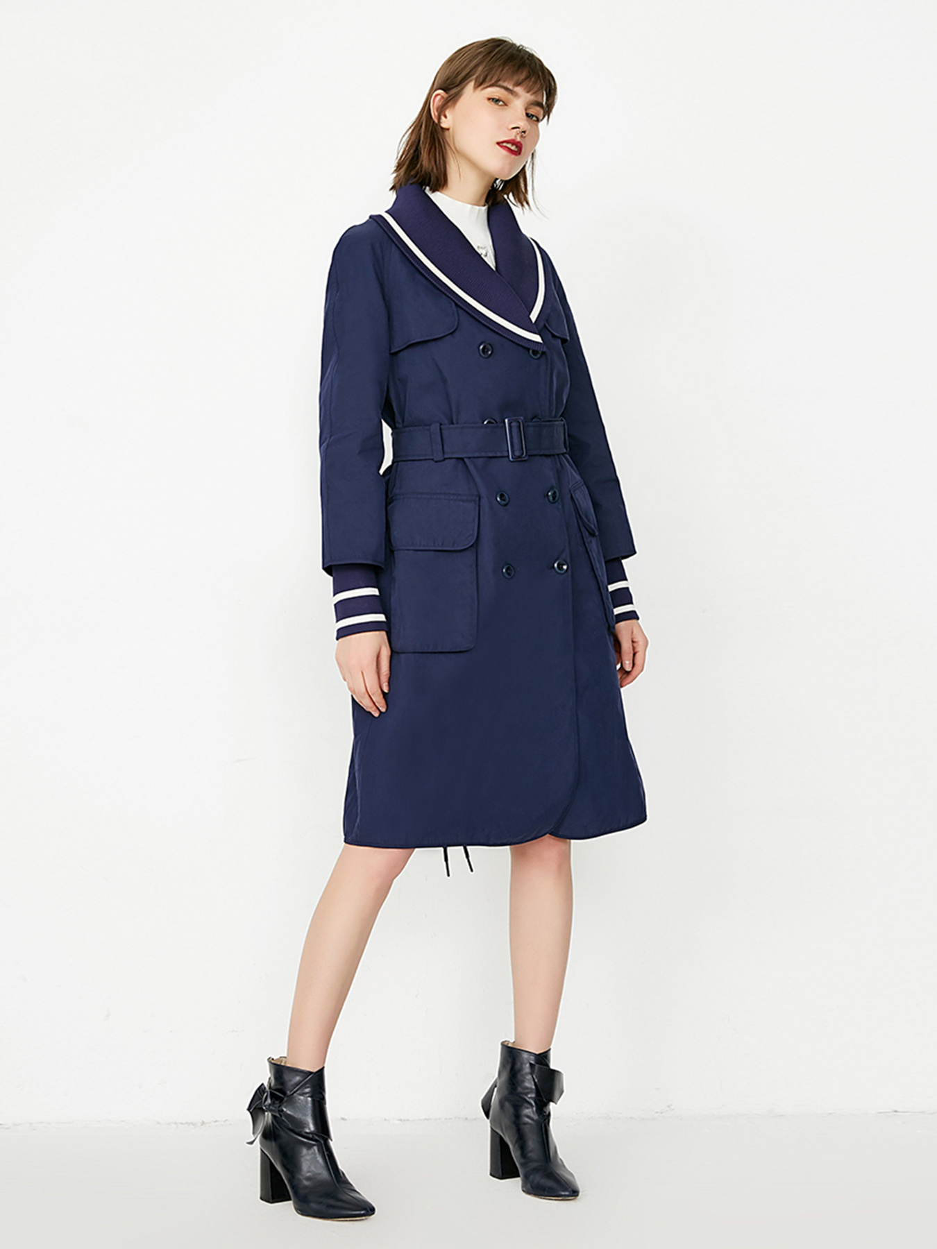 Тренч Only модель 117136522E39_т.синій Фото