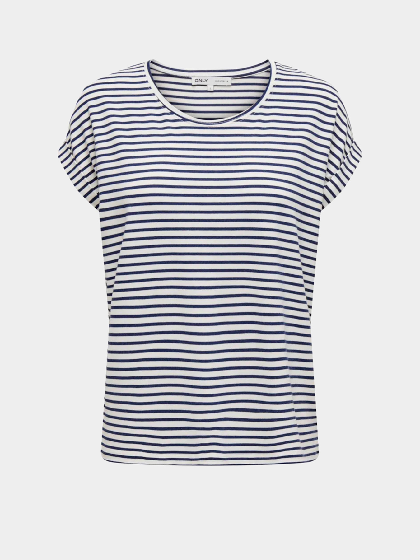 Футболка Only модель 15206243_Cloud Dancer NAVAL ACADEMY Фото