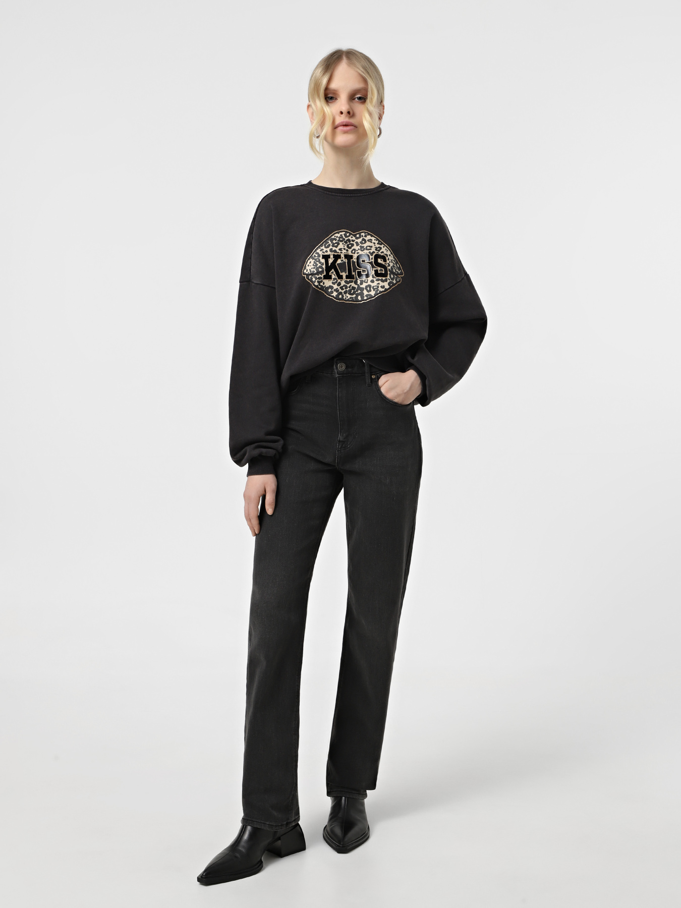 Прямі джинси Only модель 15332146_Washed Black Фото