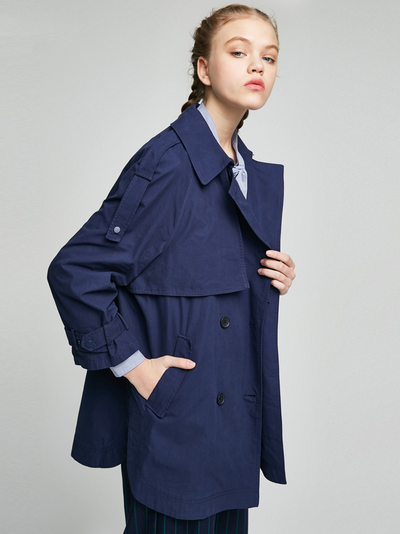 Тренч Only модель 117136527E39_т.синій Фото