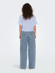 Сорочка Only модель 15281497_Cloud Dancer BLUE STRIPES Фото