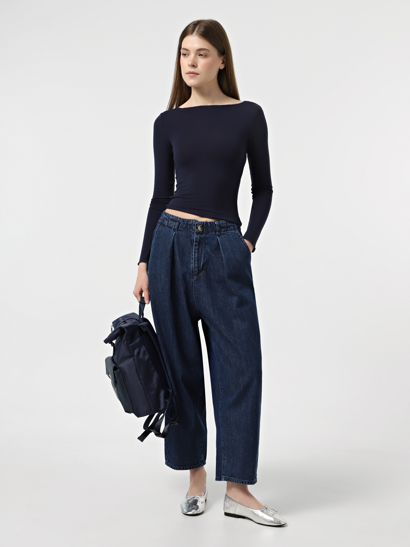 Широкі джинси Only модель 15339183_Dark Blue Denim Фото