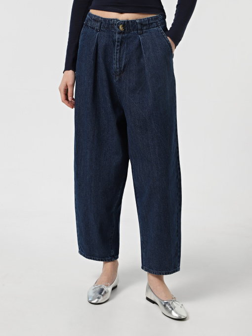 Широкие джинсы Only модель 15339183_Dark Blue Denim Фото