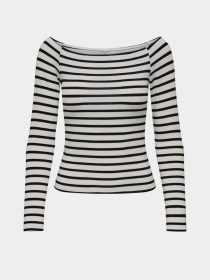 Лонгслів Only модель 15339763_Cloud Dancer Black Фото