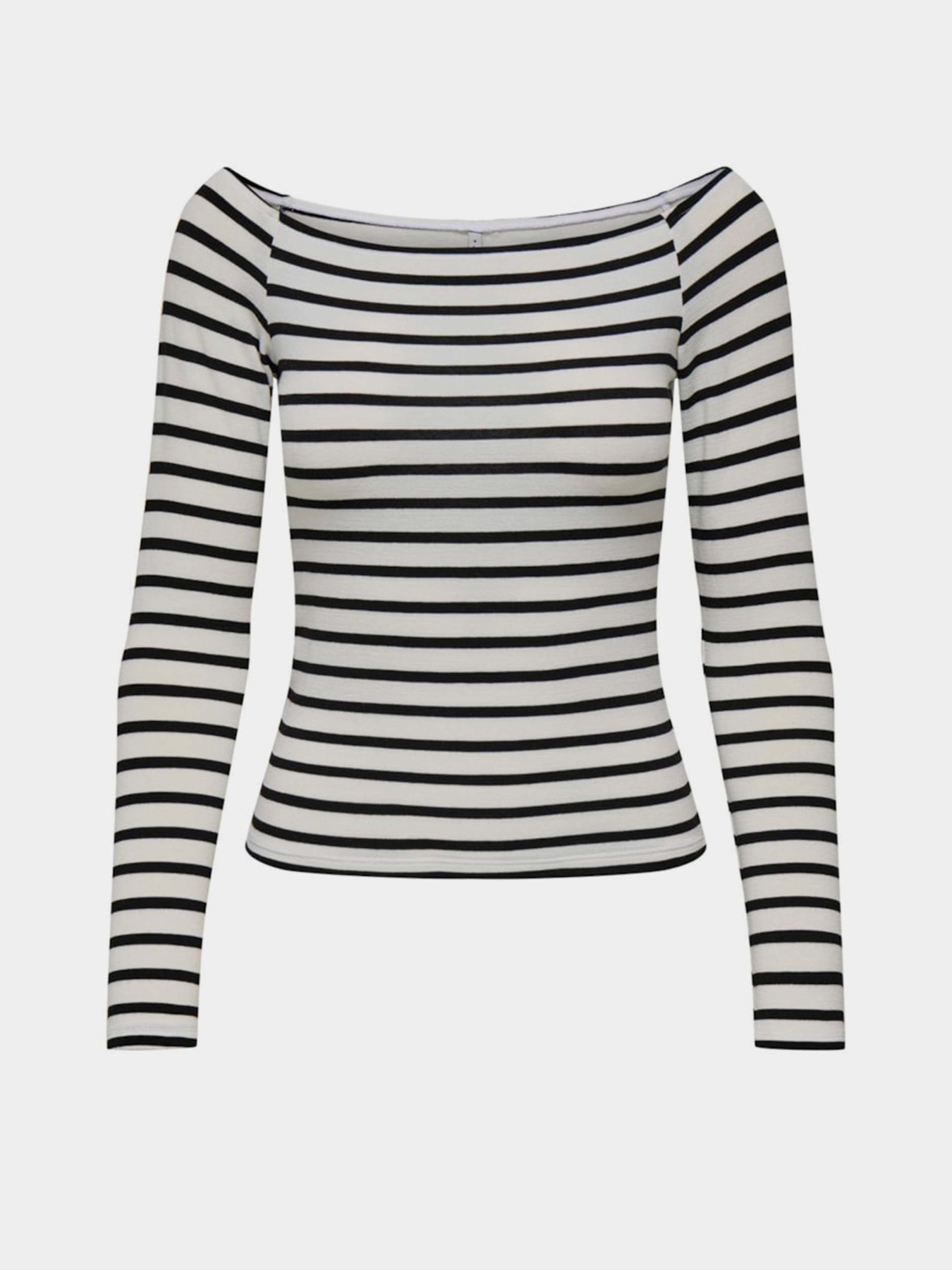 Лонгслів Only модель 15339763_Cloud Dancer Black Фото