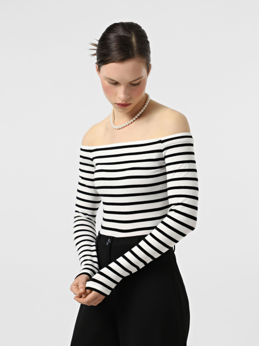 Лонгслів Only модель 15339763_Cloud Dancer Black Фото