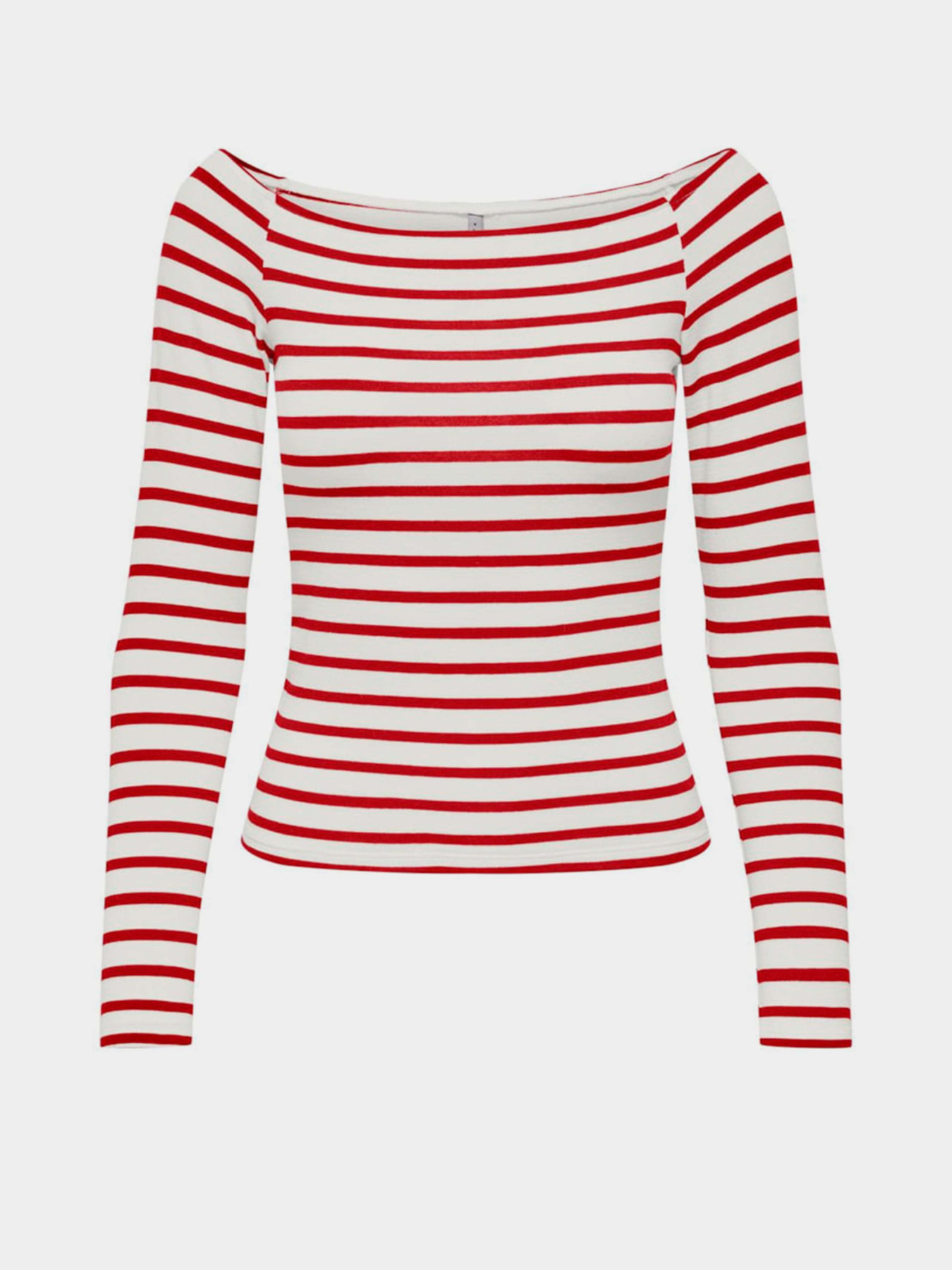 Лонгслив Only модель 15339763_Cloud Dancer Mars red Фото