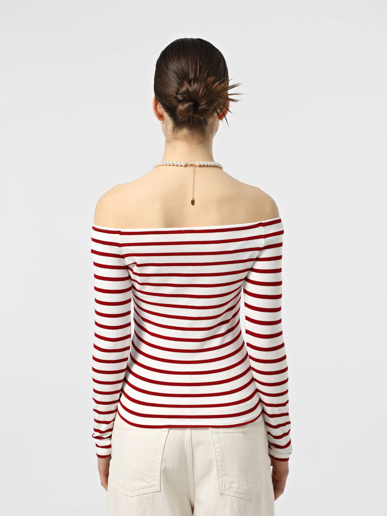 Лонгслів Only модель 15339763_Cloud Dancer Mars red Фото