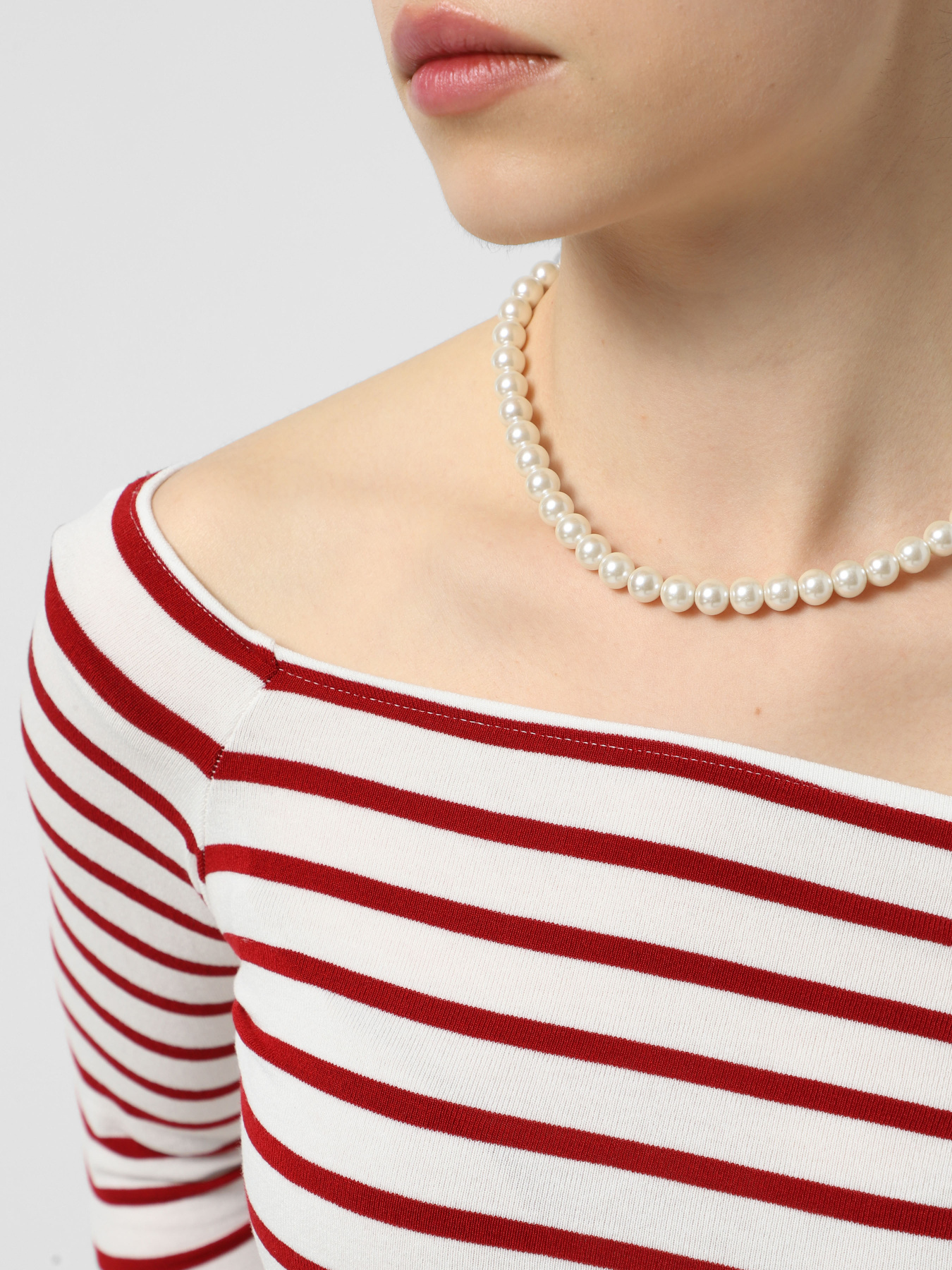 Лонгслів Only модель 15339763_Cloud Dancer Mars red Фото