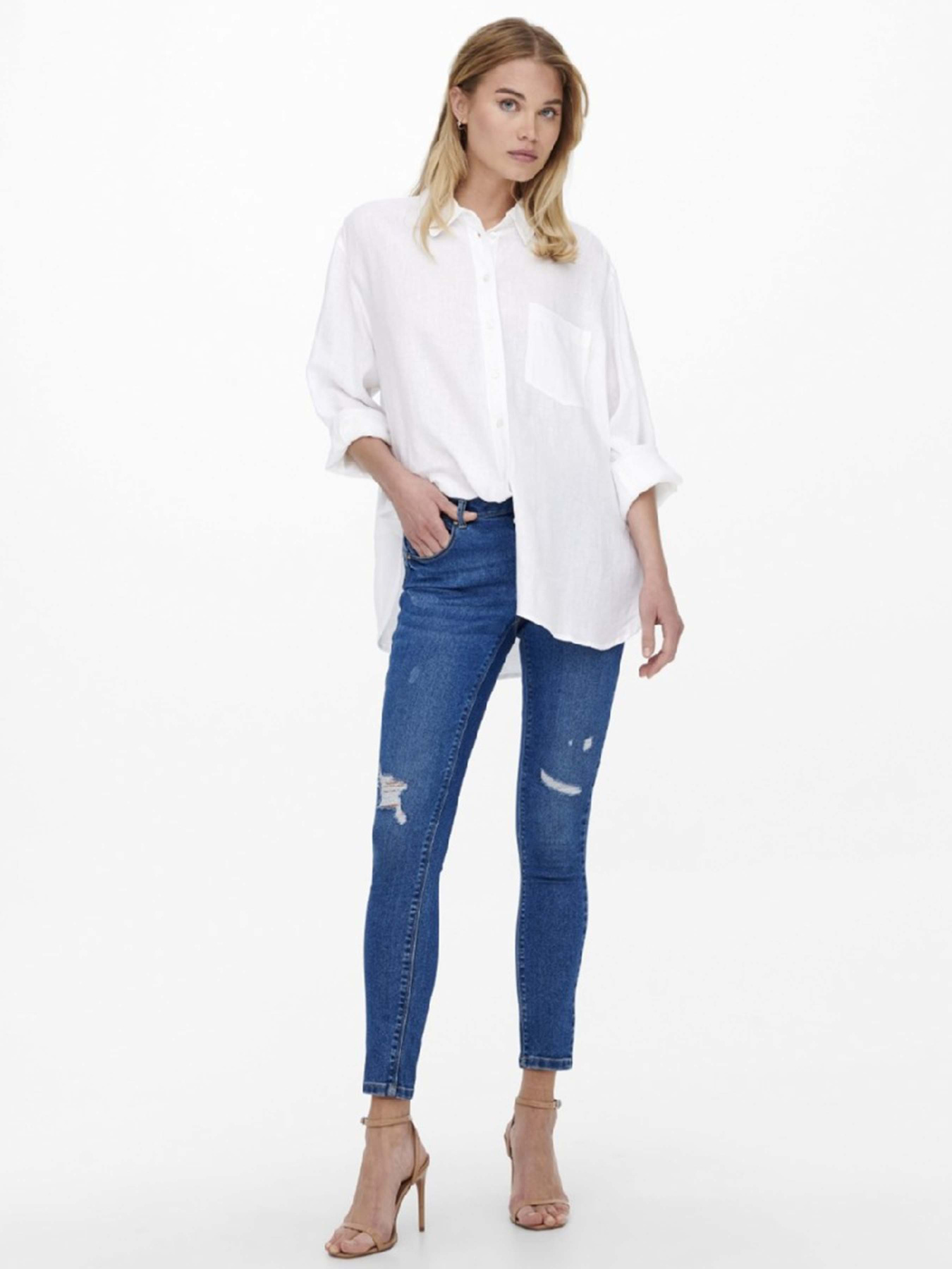 Сорочка Only модель 15259585_Bright White Фото