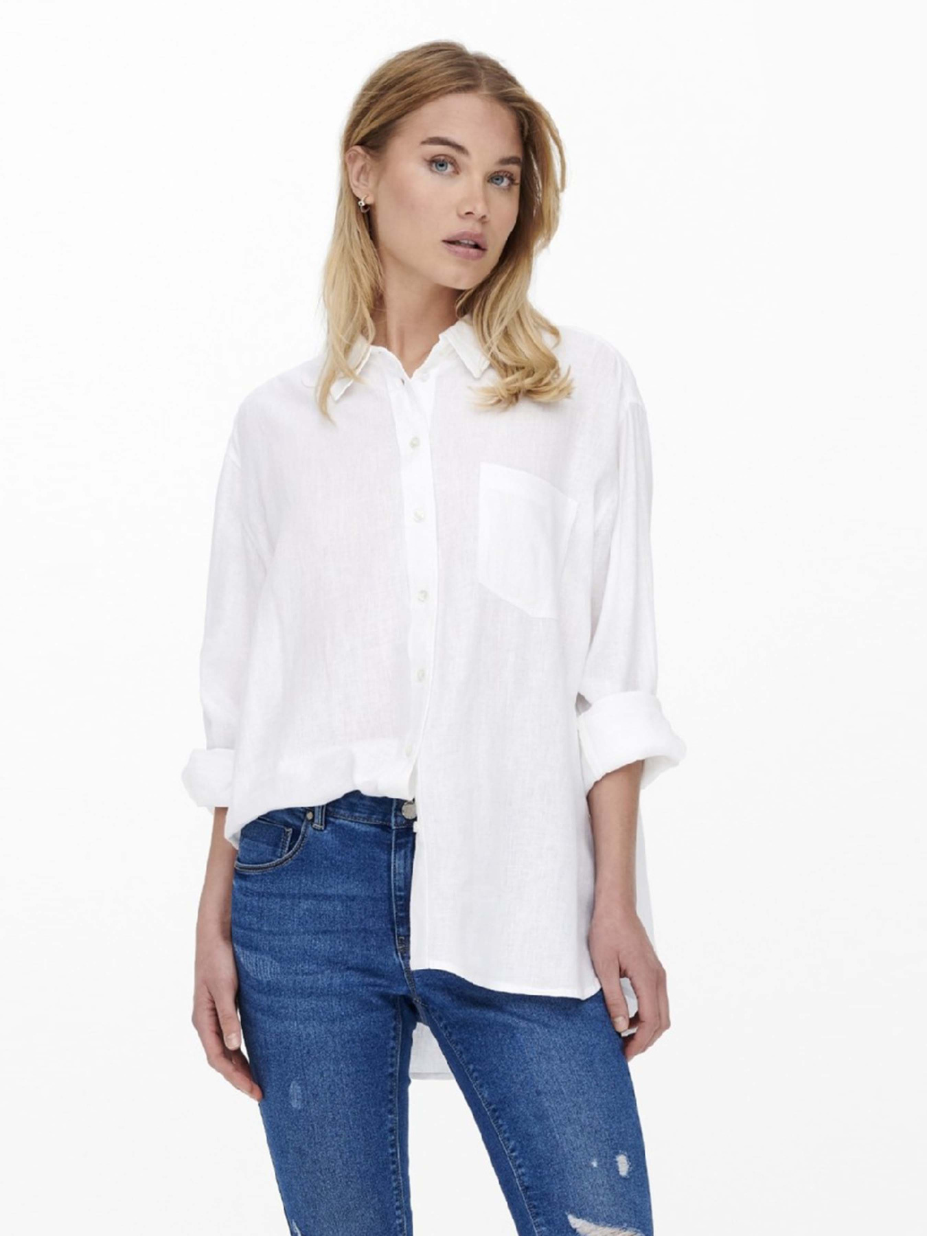 Сорочка повсякденна Only модель 15259585_Bright White Фото