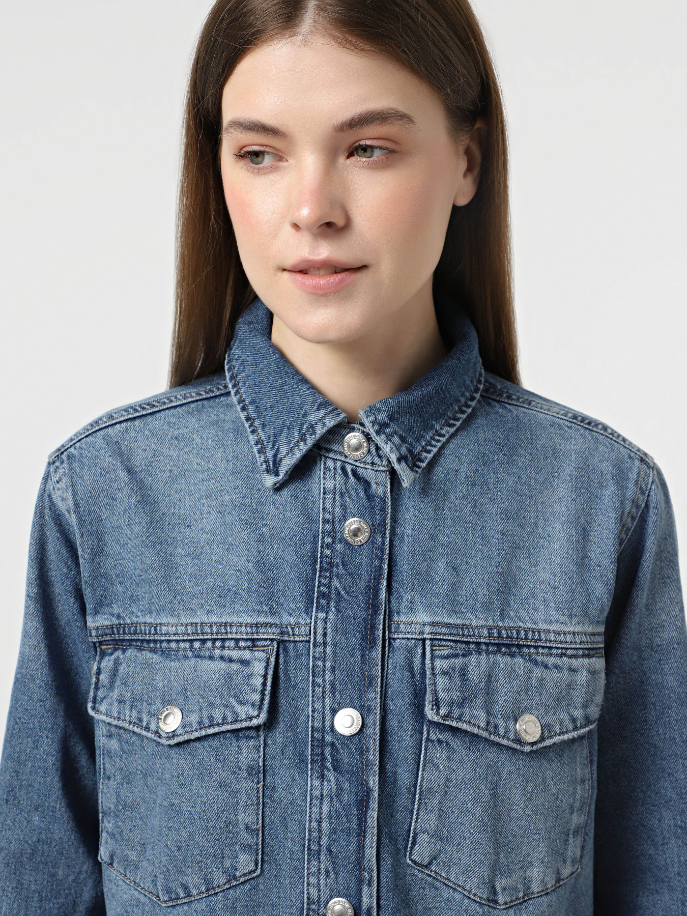 Рубашка Only модель 15337158_Medium Blue Denim Фото