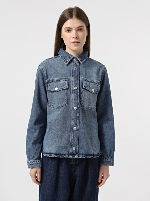 Рубашка повседневная Only модель 15337158_Medium Blue Denim Фото