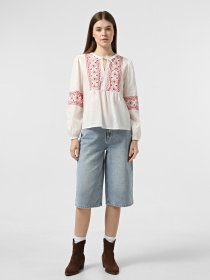 Вышитая рубашка JDY модель 15345478_Cloud Dancer SKI PATROL EM Фото