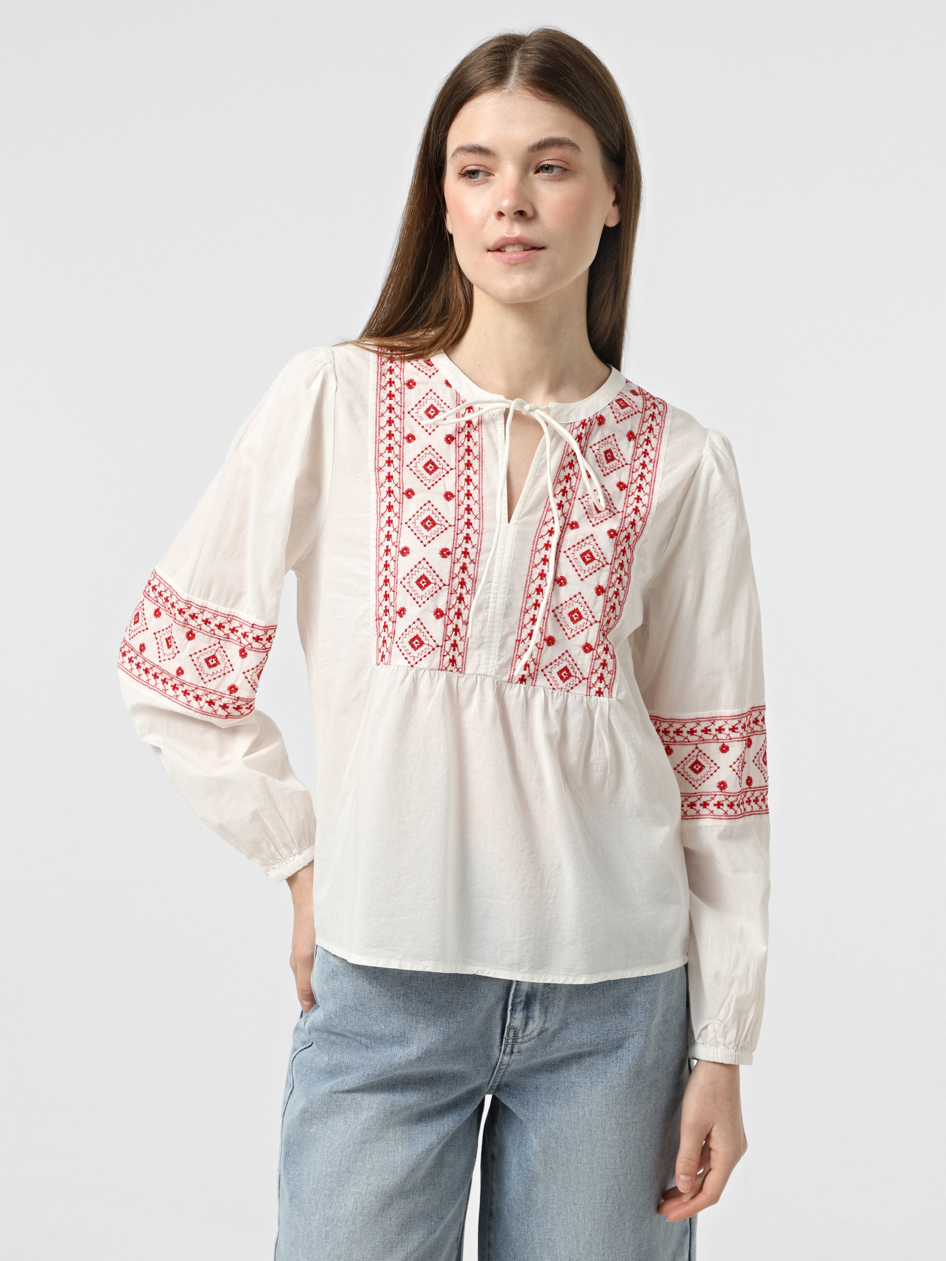 Вишита сорочка JDY модель 15345478_Cloud Dancer SKI PATROL EM Вишита сорочка JDY модель 15345478_Cloud Dancer SKI PATROL EM Фото