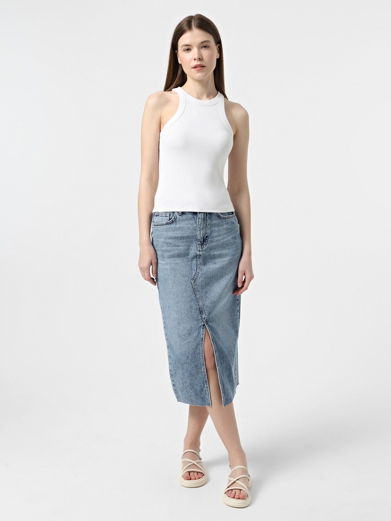 Джинсова спідниця Only модель 15337859_Light Blue Denim Фото